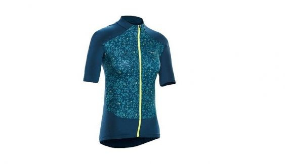 camisola de mangas curtas bicicleta 500 mulher terrazzo verde