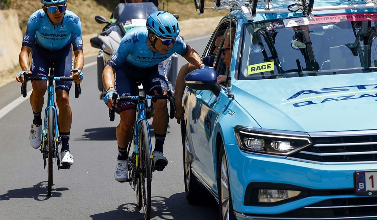 Miguel Ángel López abandonou o Giro com dores na anca