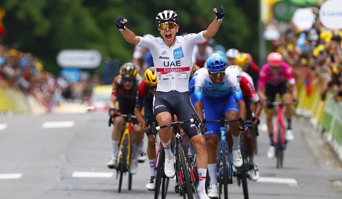 Pogacar já veste a amarela numa etapa marcada pela audácia de Van Aert