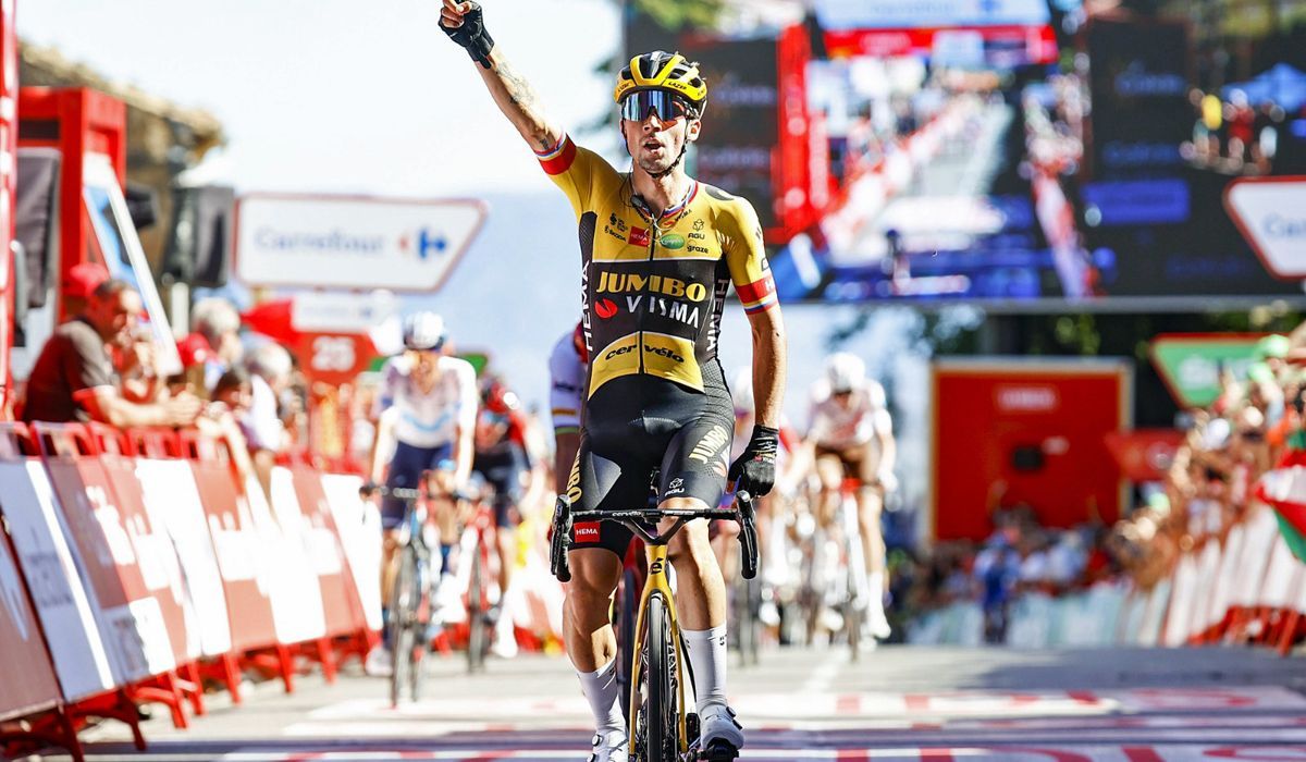 Roglic impôs se com autoridade no explosivo final em Laguardia