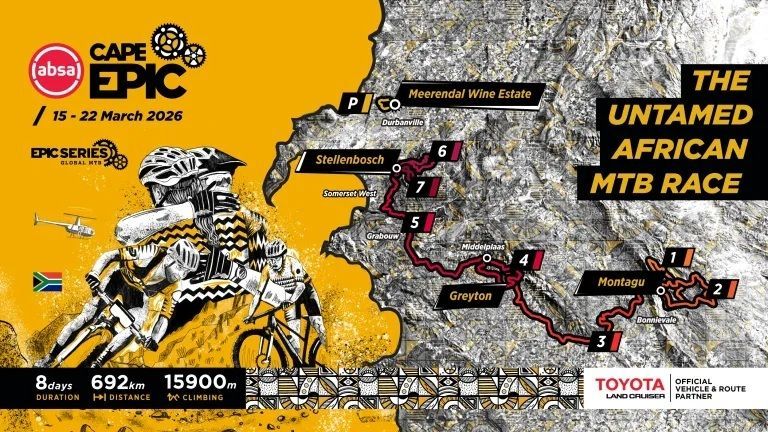 Já é conhecido o percurso da Absa Cape Epic 2026