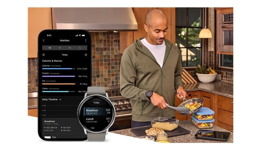 Garmin Connect+ permite monitorizar a ingestão nutricional