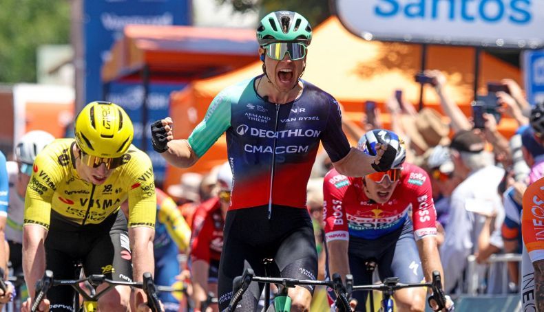 Tobias Lund Andresen vence o primeiro duelo de sprinters no Tour Down Under