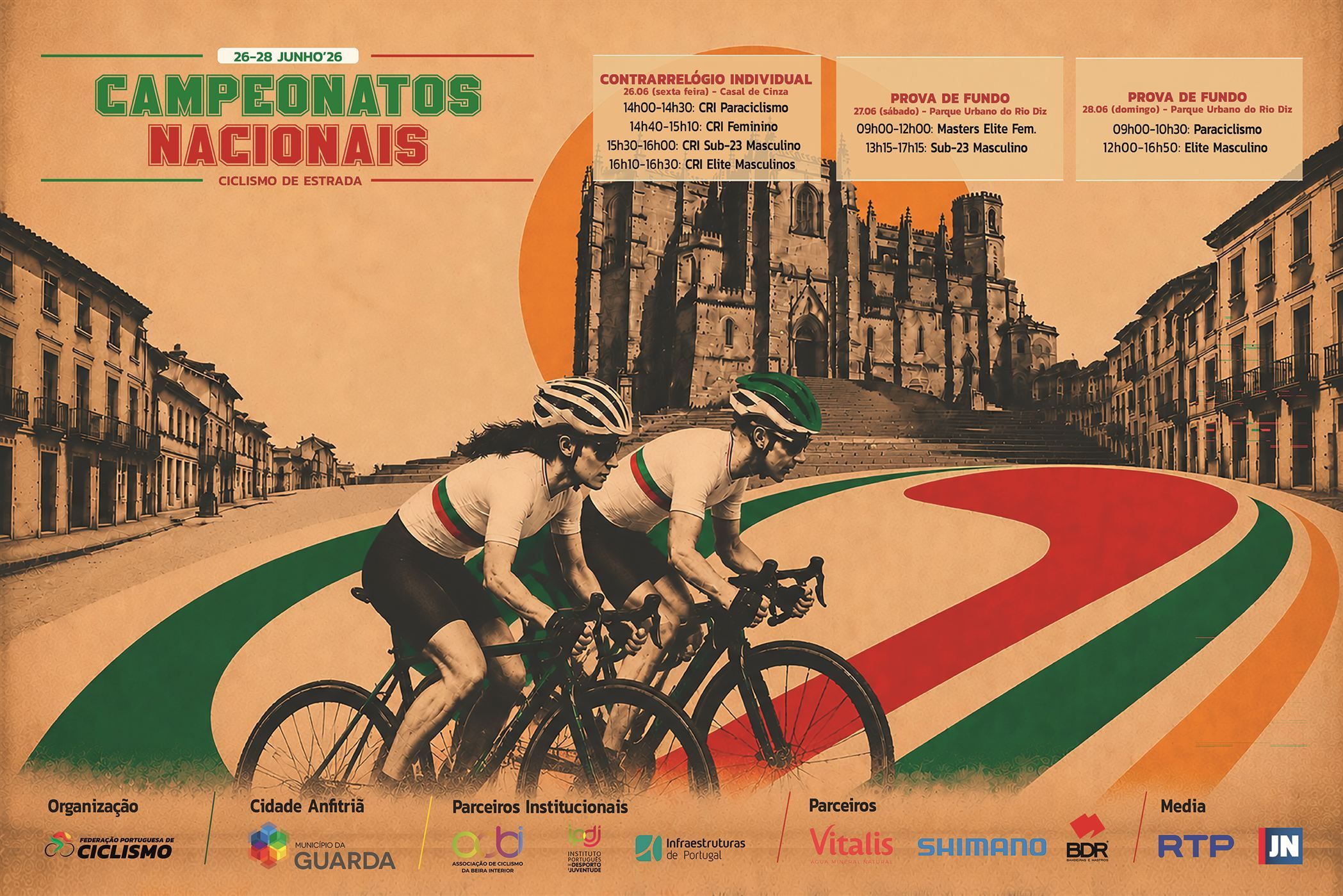 Campeonatos Nacionais de Ciclismo 2026 vão decorrer na Guarda