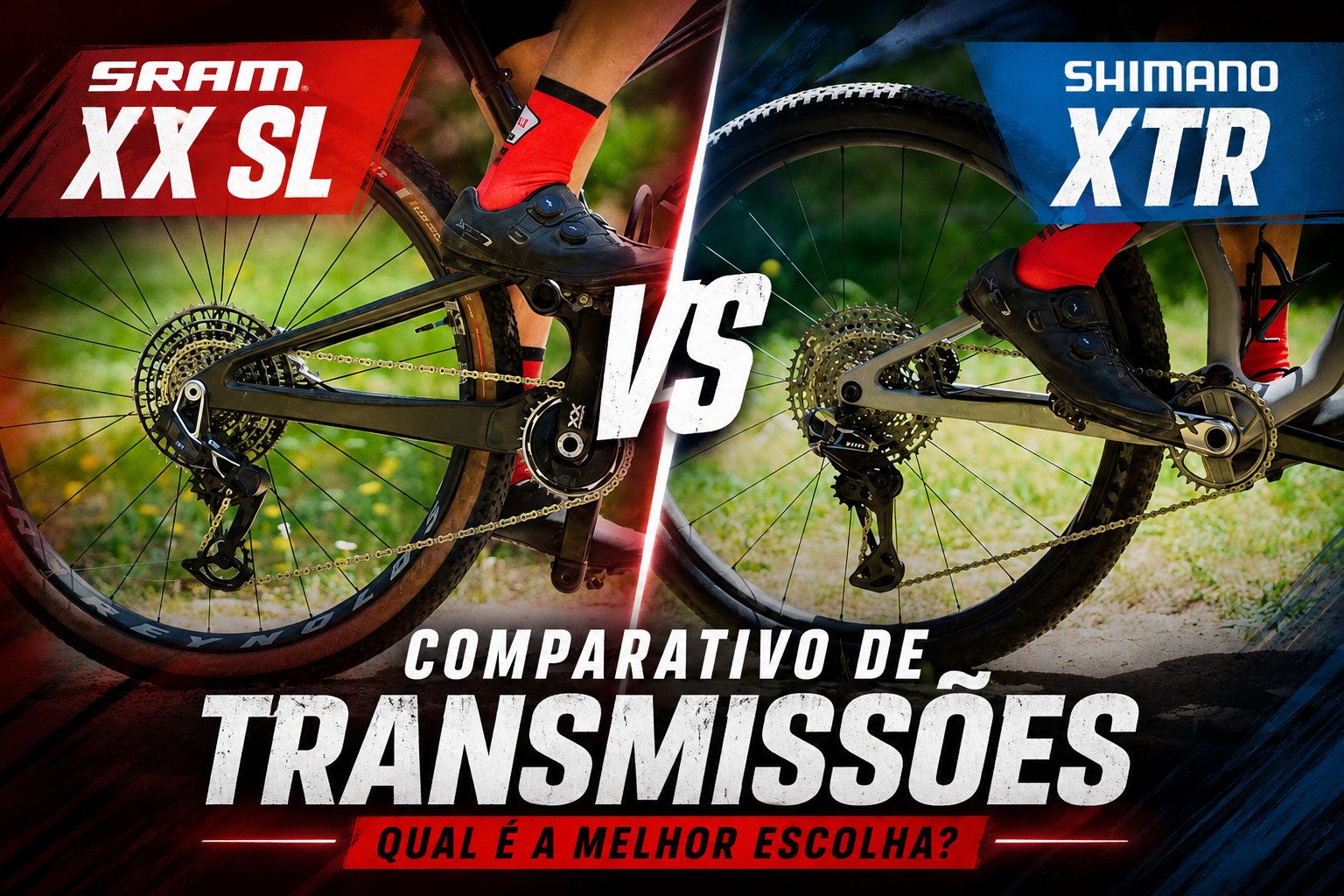 Comparativo de transmissões: SRAM XX SL vs. Shimano XTR. Qual é a melhor escolha?