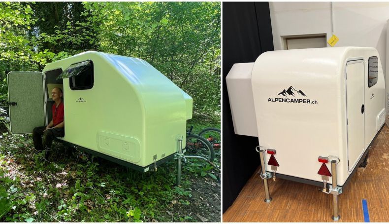 Eco Slide: a minicaravana que é rebocada por uma bicicleta