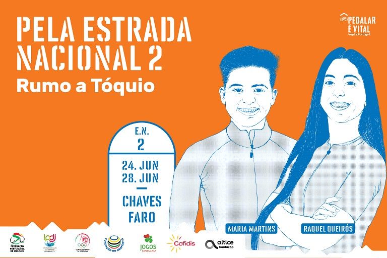 Maria Martins e Raquel Queirós pedalam na EN2 rumo a Tóquio
