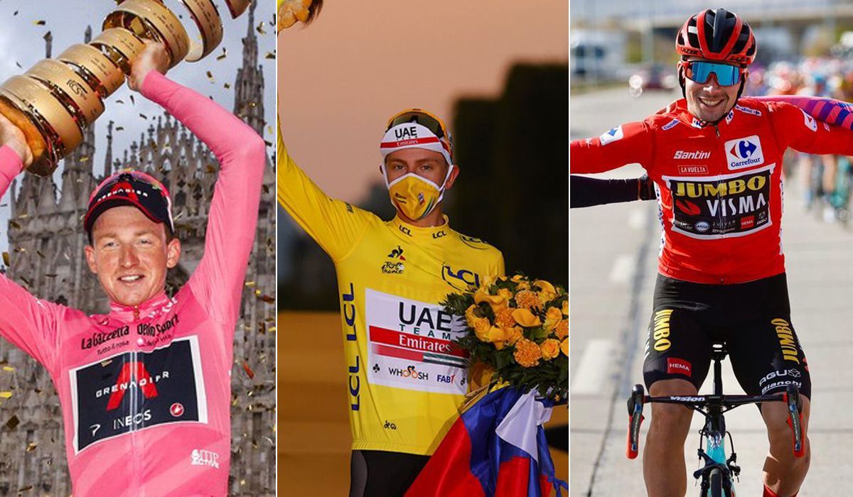 Grandes Voltas: estas serão as principais figuras do Giro, Tour e Vuelta 2021