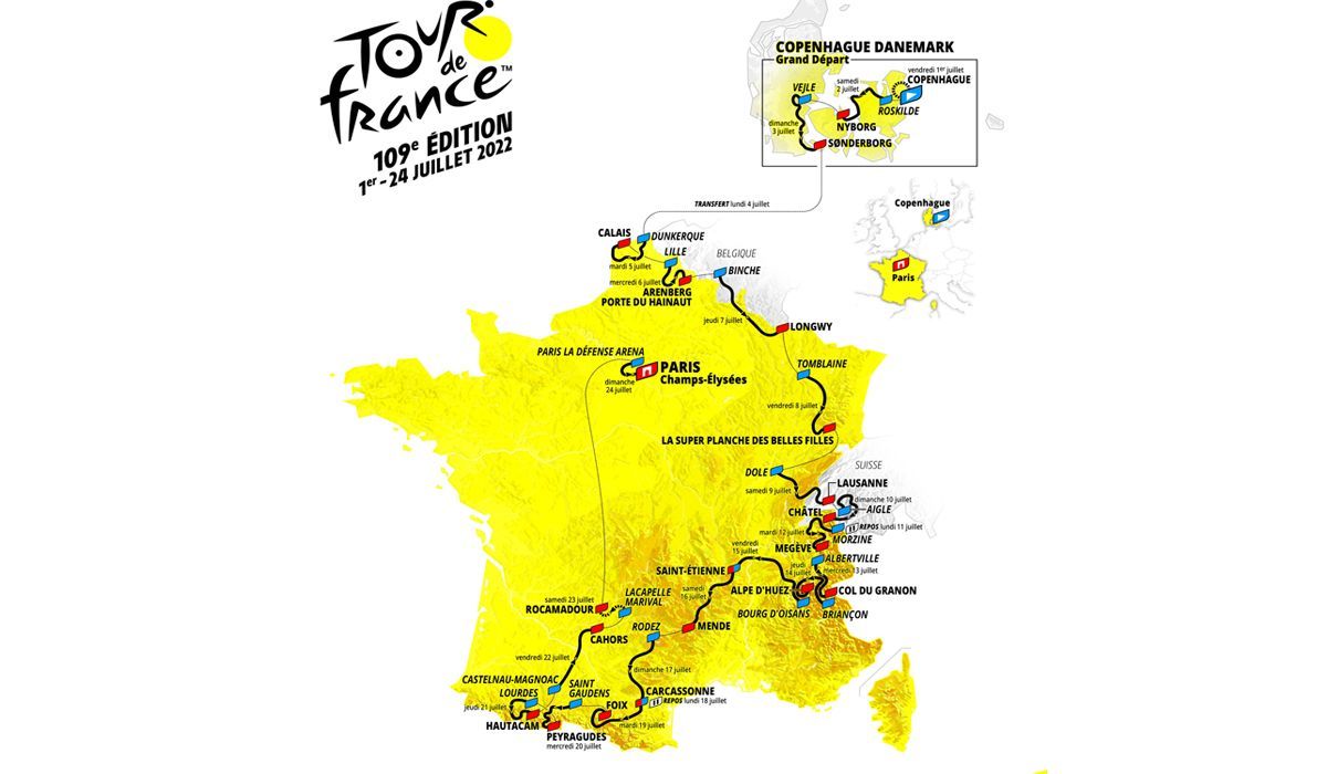 Volta a França 2022: etapas, mapas e pontos quentes